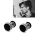 316L Surgical-Steel Greek Pattern Black Hypoallergenic Men & Women Stud Earrings